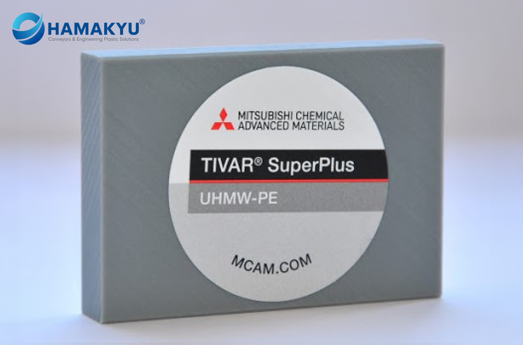 Tấm nhựa màu xám TIVAR® SuperPlus UHMW-PE kích thước 15x1010x2020mm, xuất xứ: MCAM/Đức